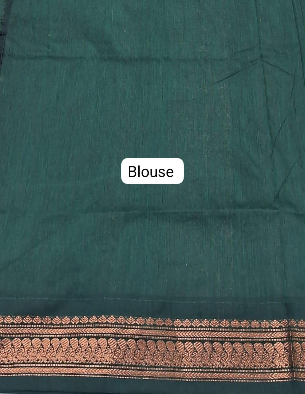 Mustard Yellow Kalyani Cotton Saree blouse