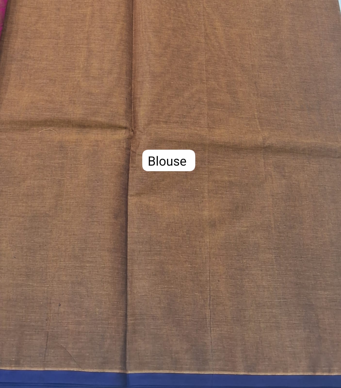 Brown Kanchi Cotton Saree blouse