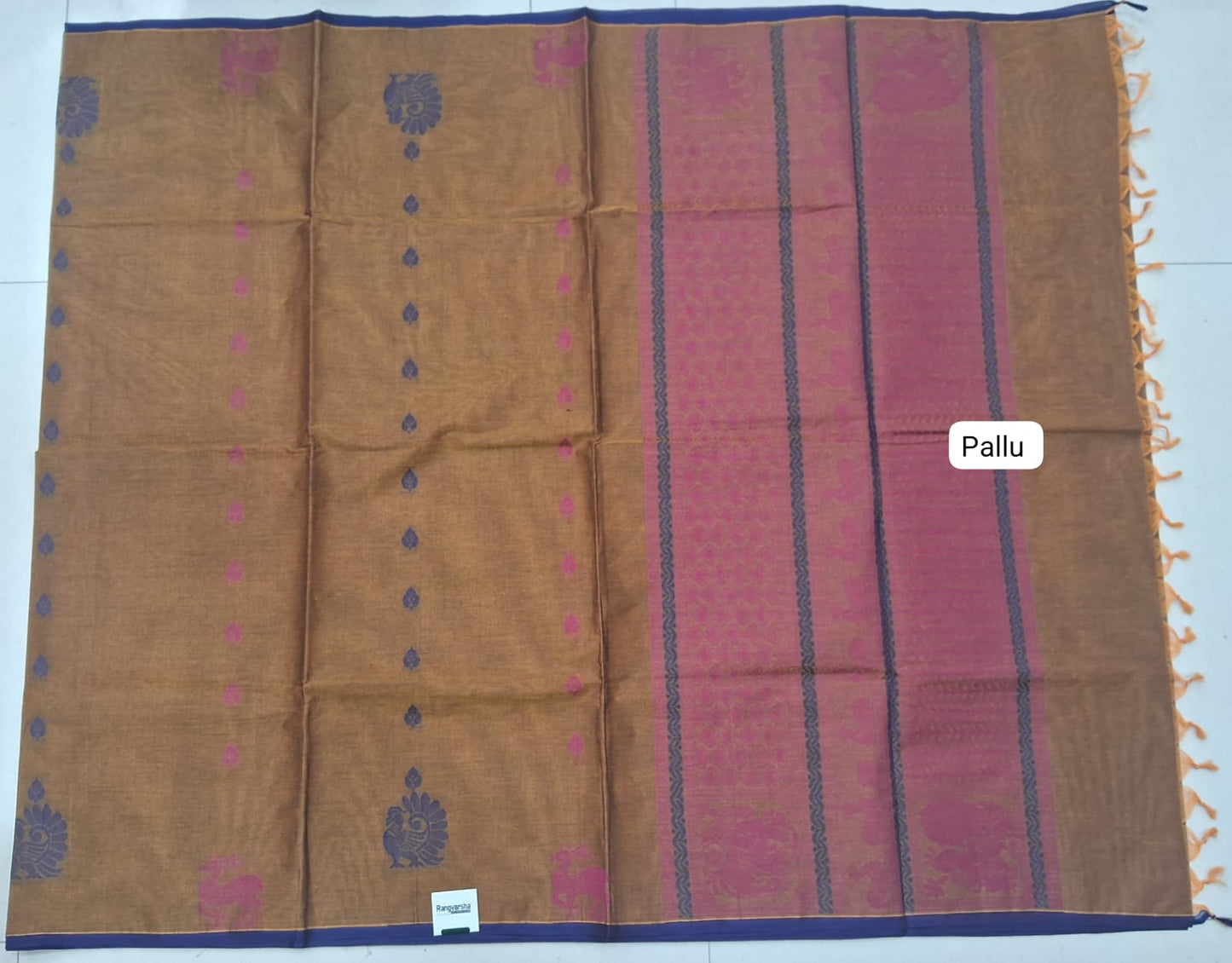 Brown Kanchi Cotton Saree pallu