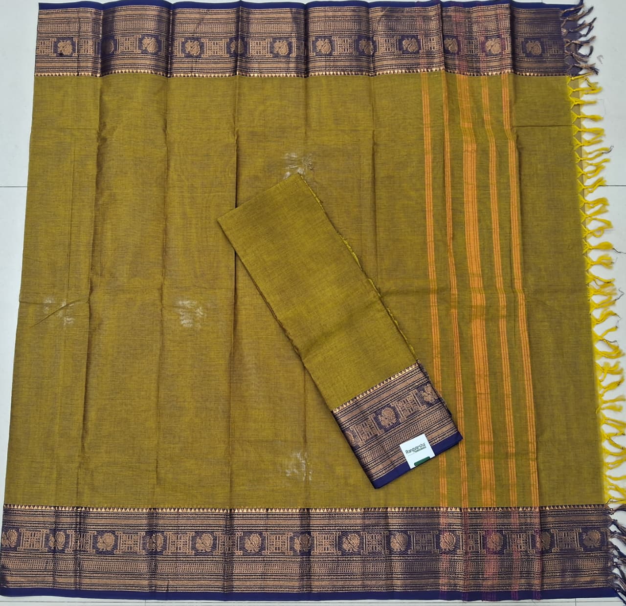 Olive green Kanchi cotton Top