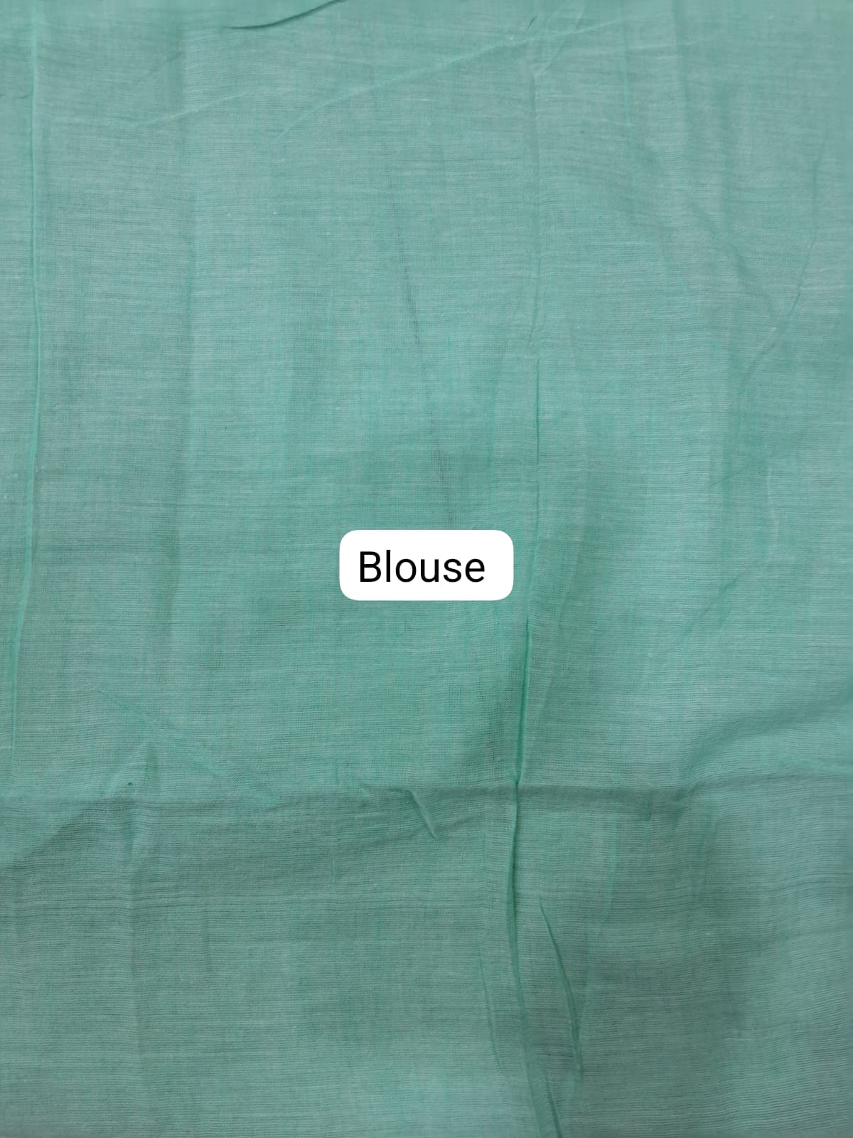 Sea Blue Khadhi Mulmul Saree blouse