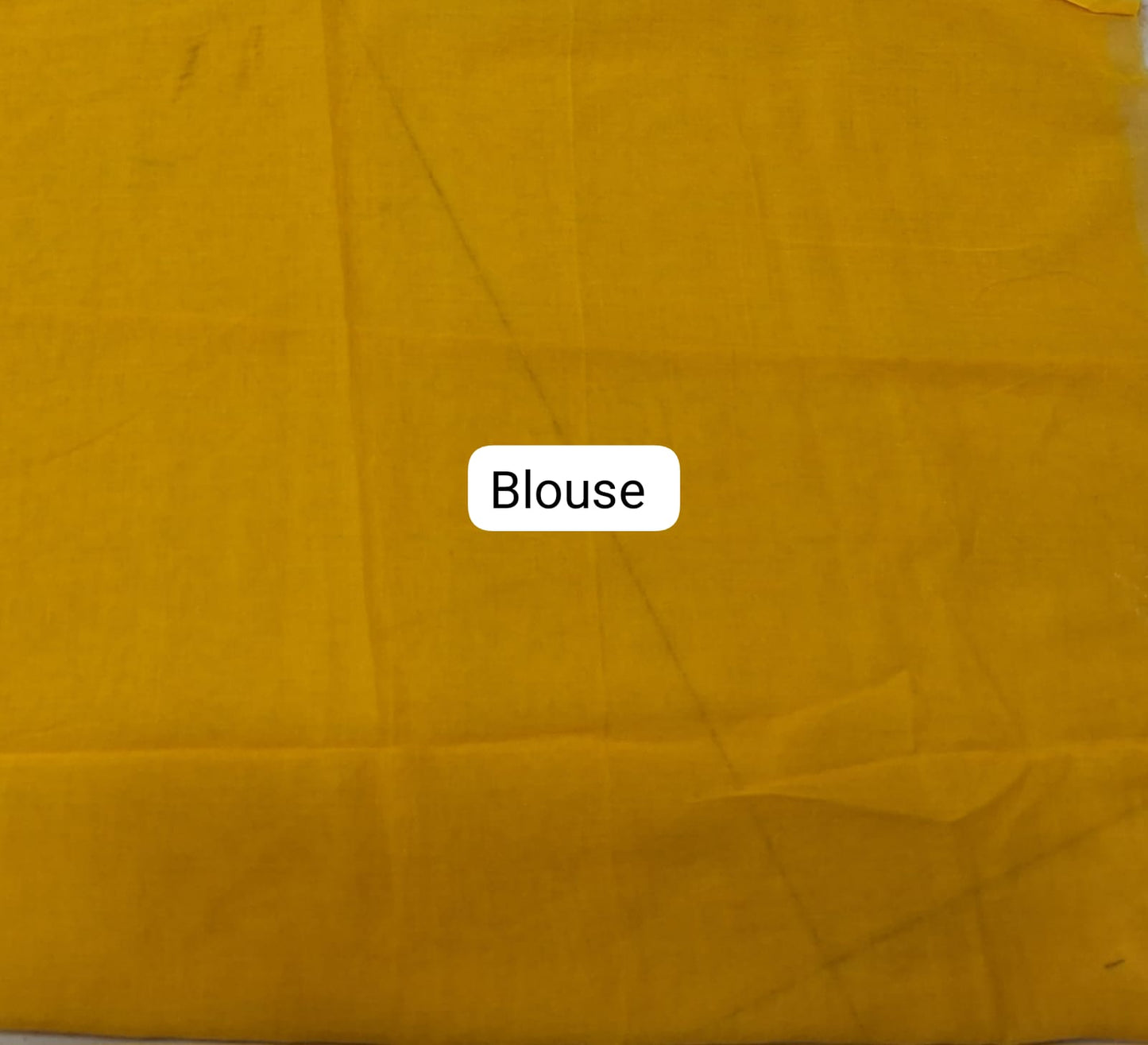 Mango Yellow Khadhi Mulmul Saree blouse
