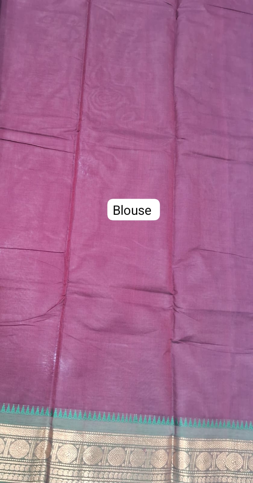 Maroon Kanchi Cotton Saree Blouse