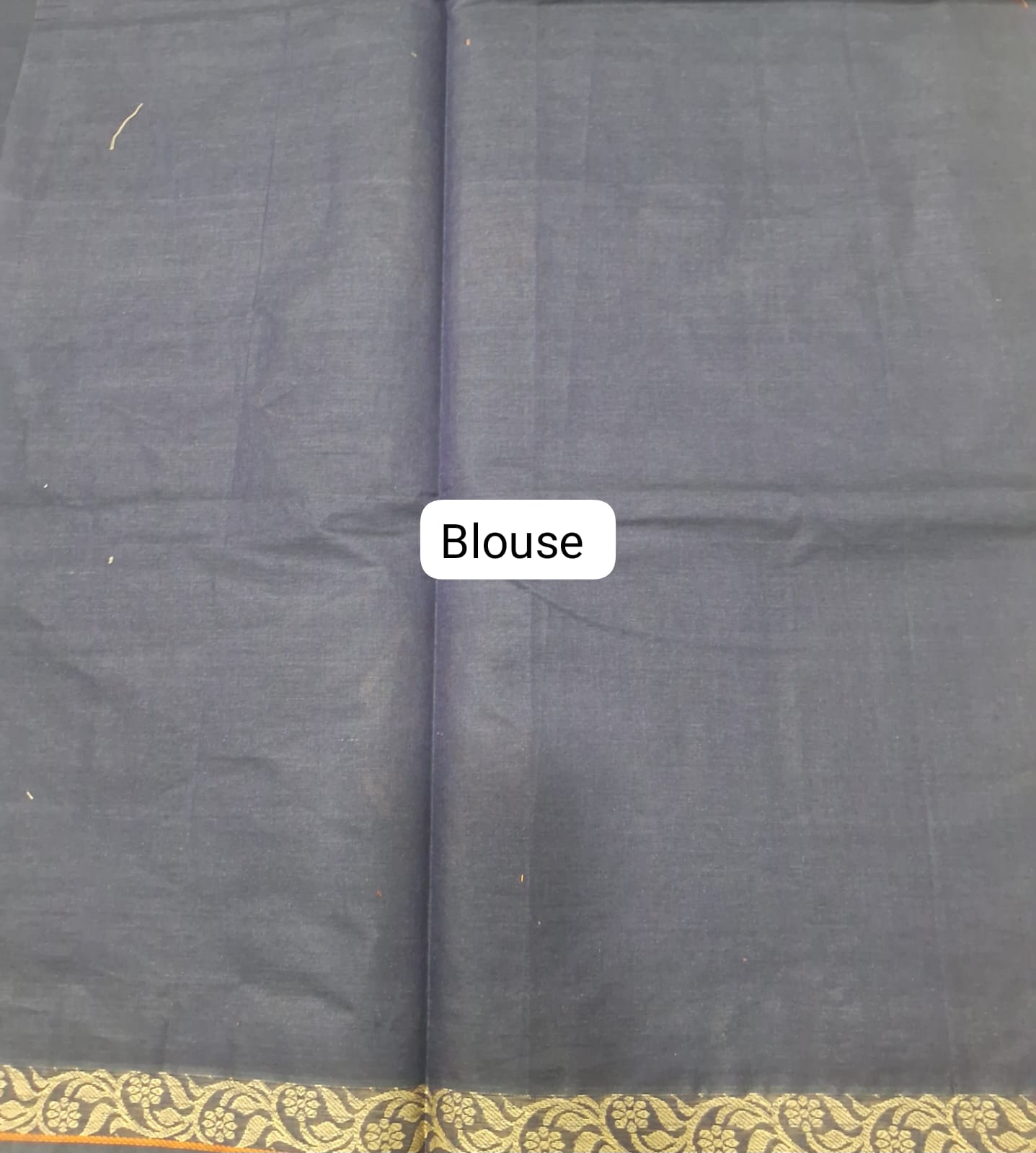 Dark Chocolate brown Korvai Kanchi cotton saree Blouse