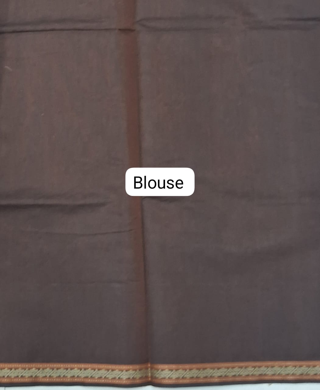 Walnut Brown Korvai Kanchi Cotton Saree Blouse