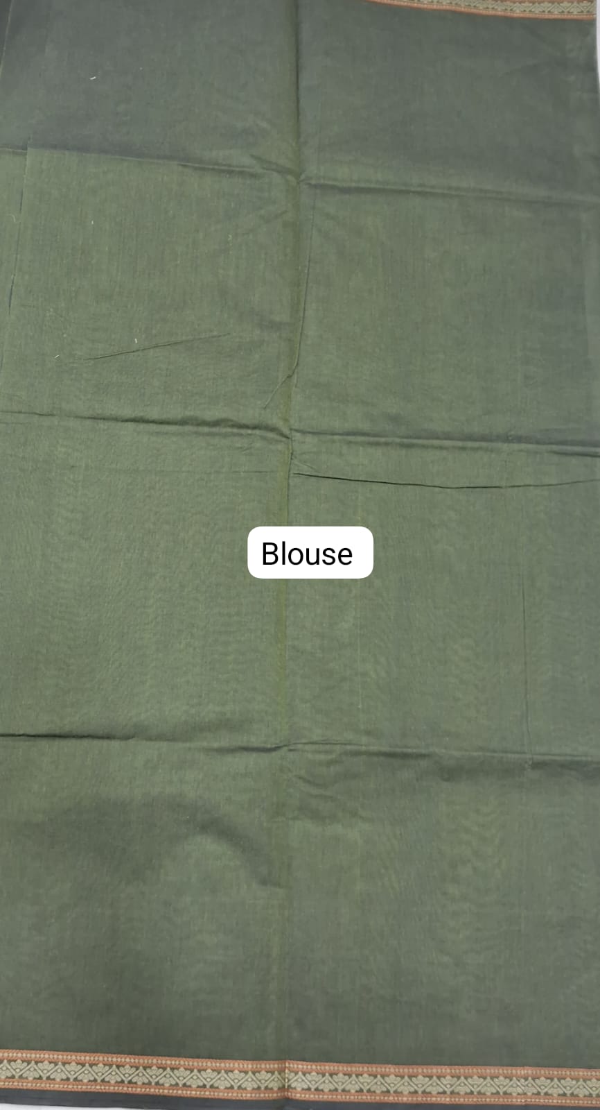 Apple Green Korvai Kanchi Cotton Saree Blouse