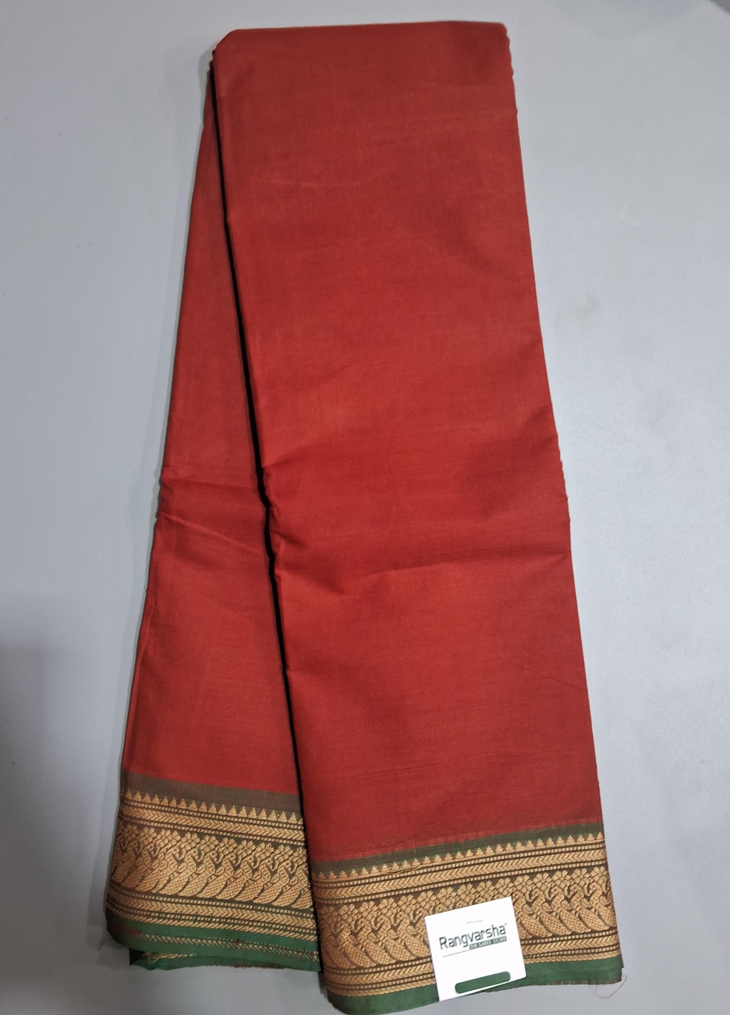 Maroon Kanchi cotton saree