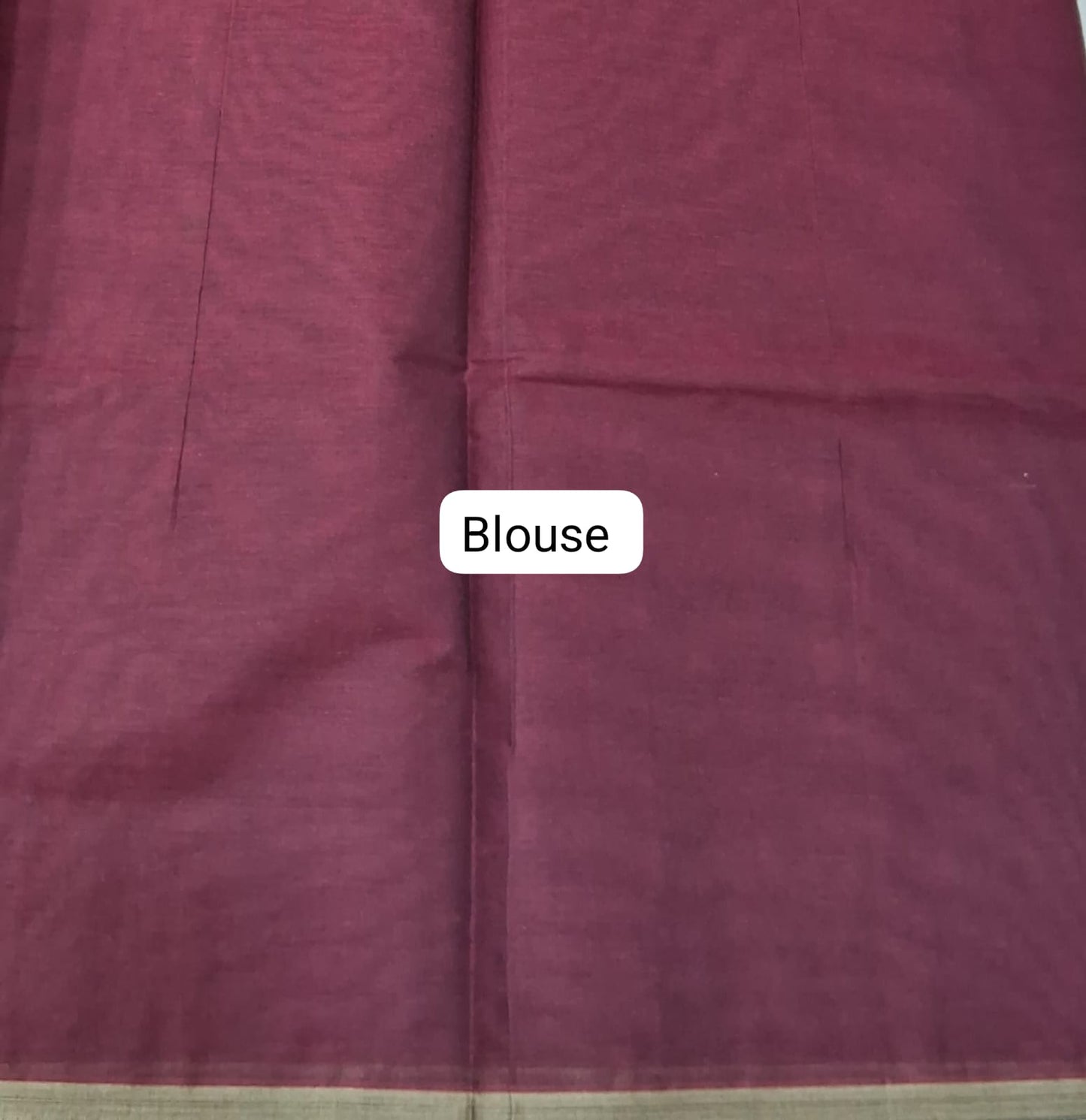 Maroon Kanchi Cotton Saree blouse