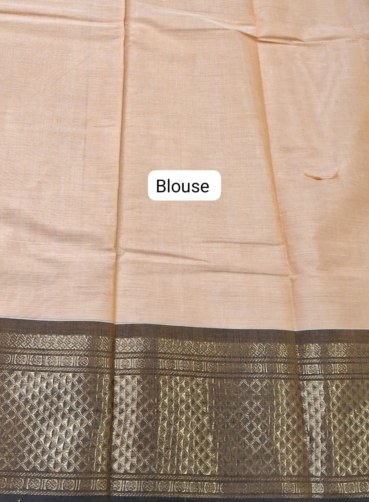Peach Kanchi Cotton Saree blouse