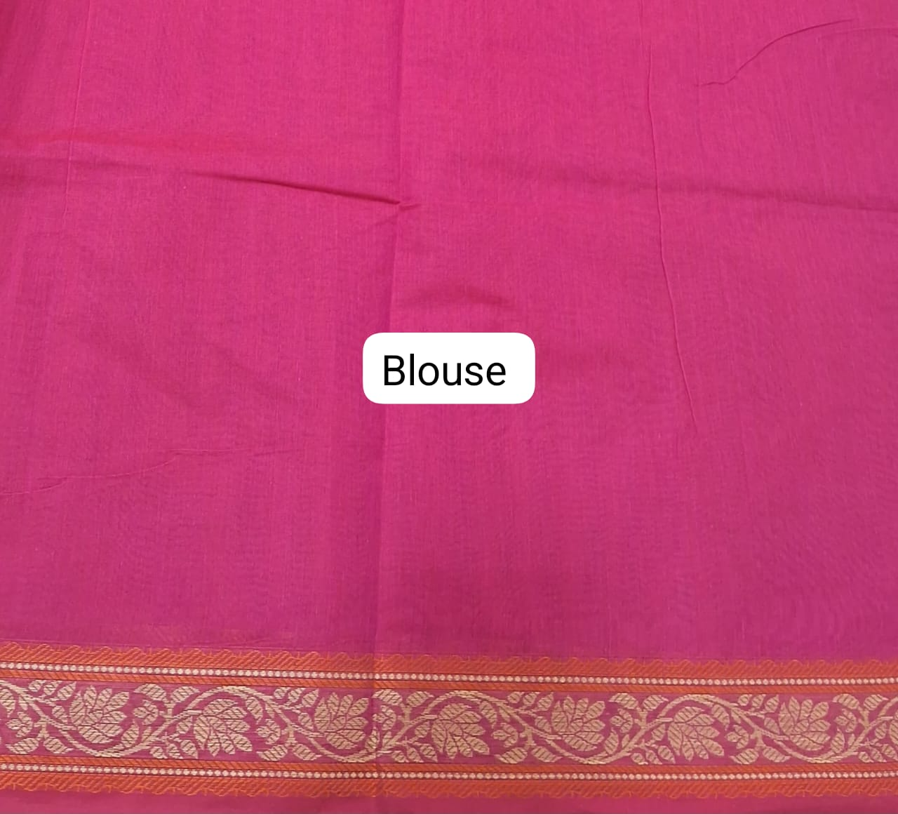 Pink Kanchi Cotton Saree blouse