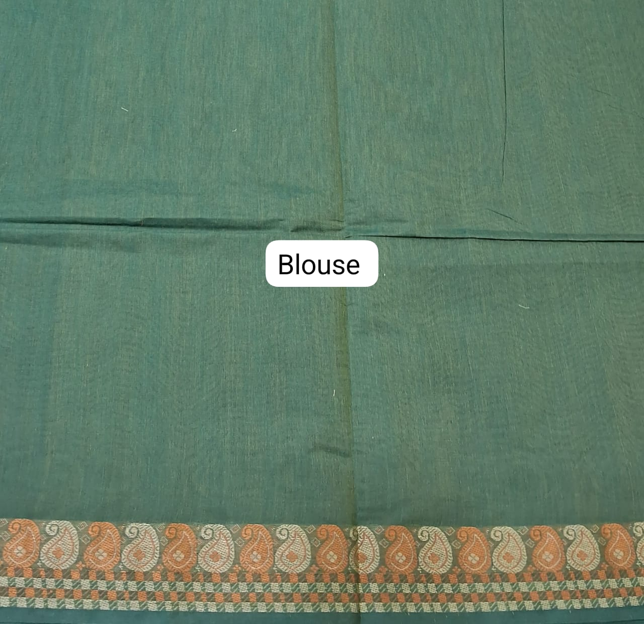 Light Green Kanchi Cotton Saree blouse