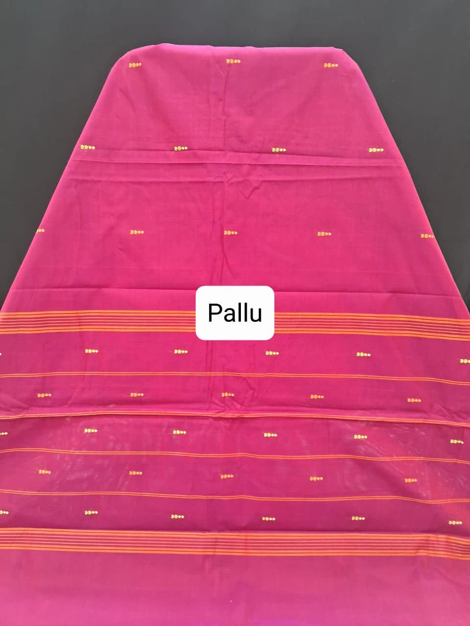 Dark Pink Kanchi Cotton Saree pallu