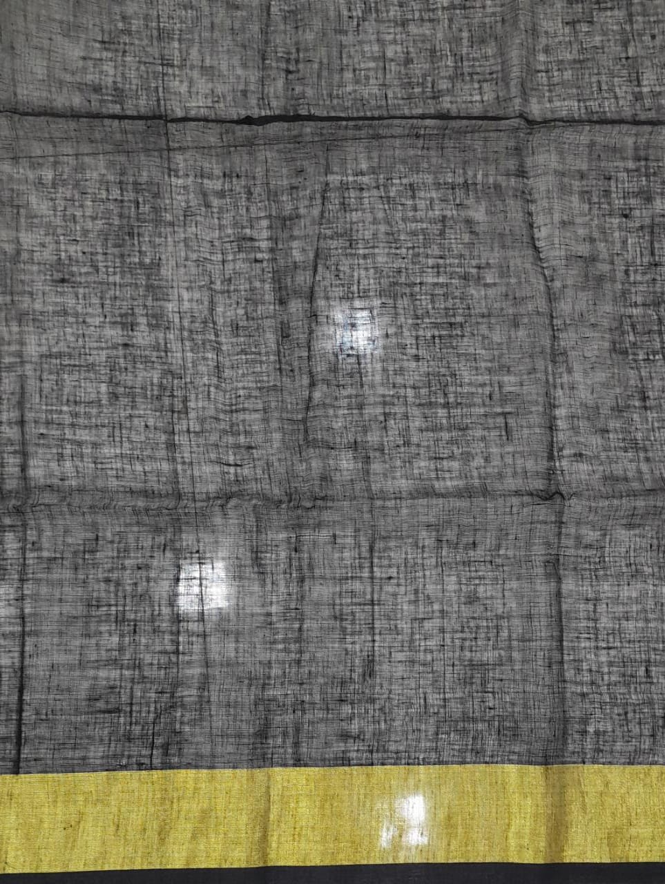 Black Linen Saree Blouse