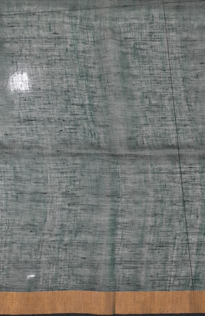 Sea green Khadhi Linen Saree
