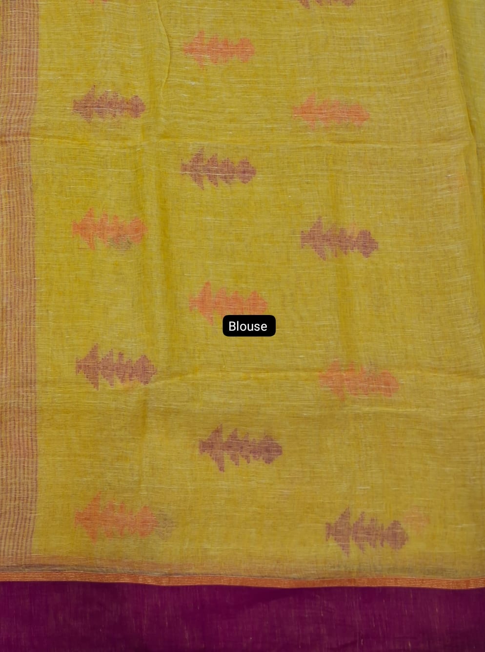 Lemon Yellow Khadhi linen saree