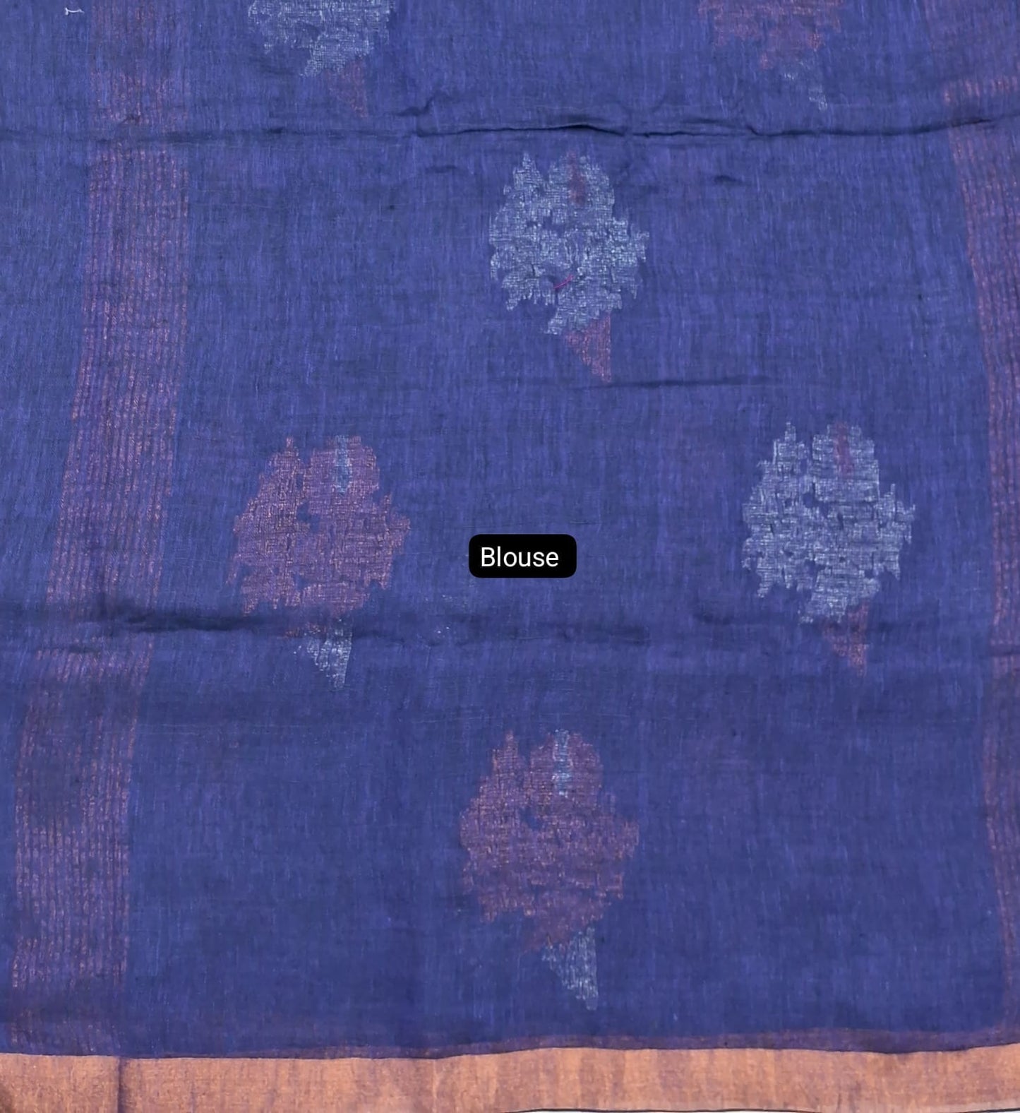 Royal Blue khadhi Linen Saree
