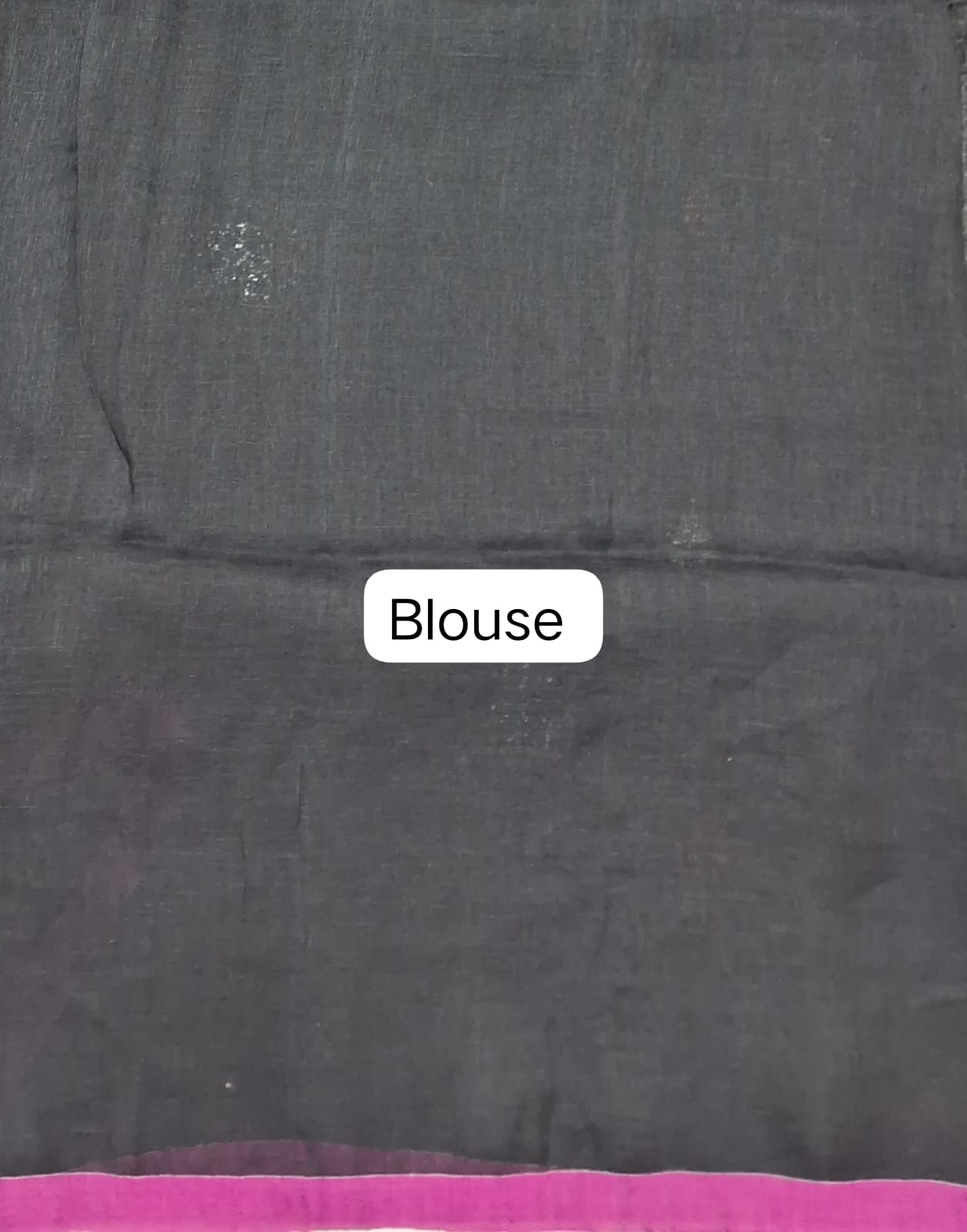 Black Khadhi Linen Saree