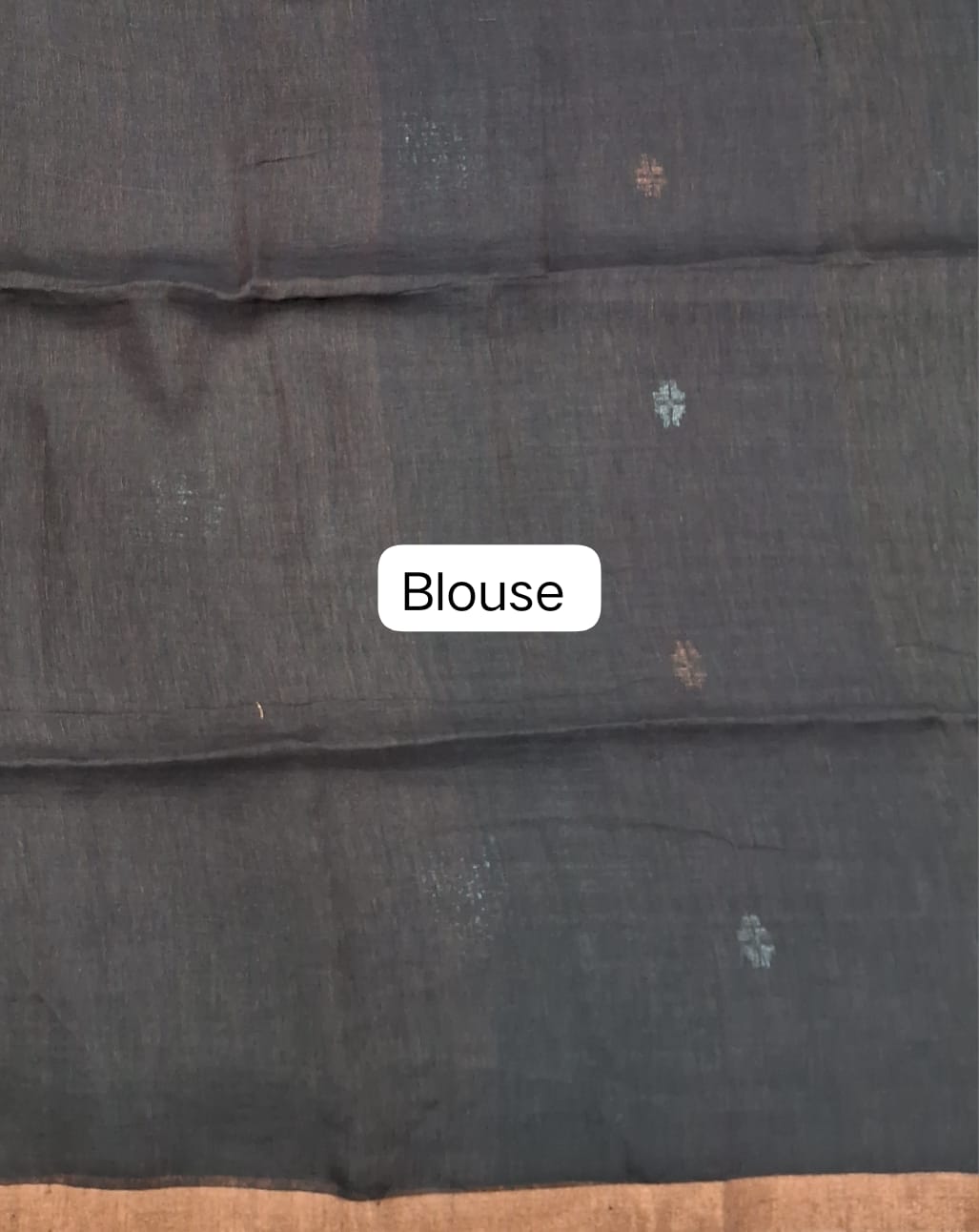 Dark Brown Khadhi Linen Saree