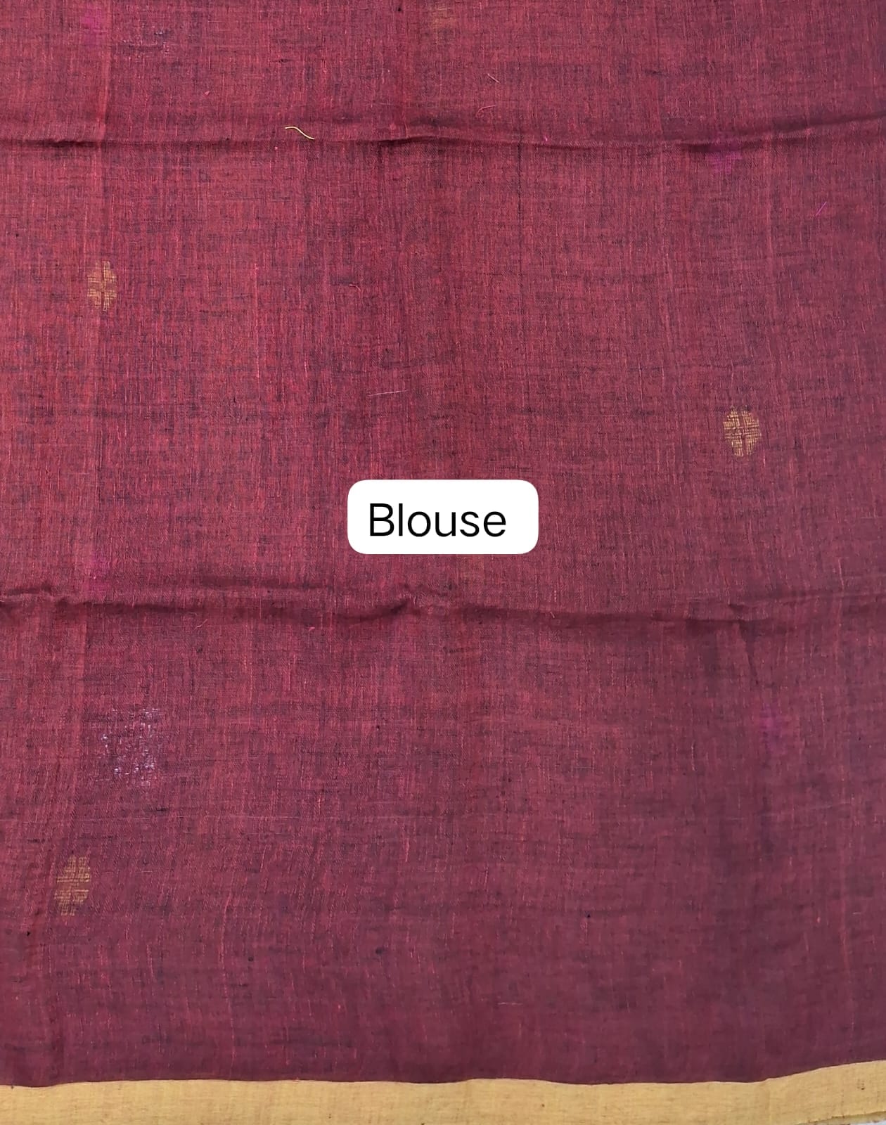 Brick Red Khadhi Linen Saree