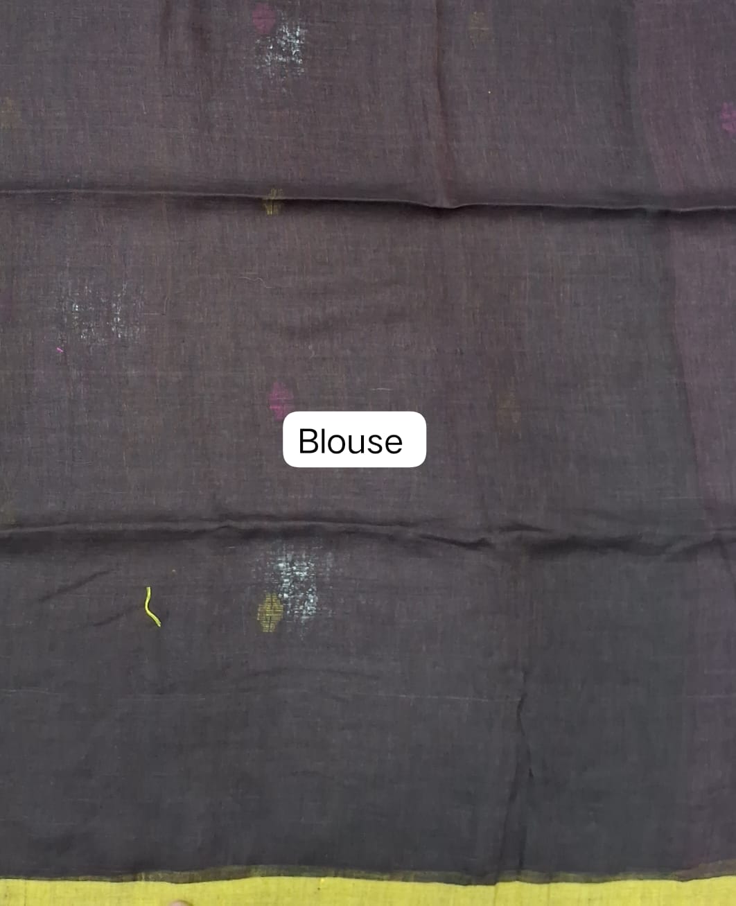 Black Khadhi Linen Saree