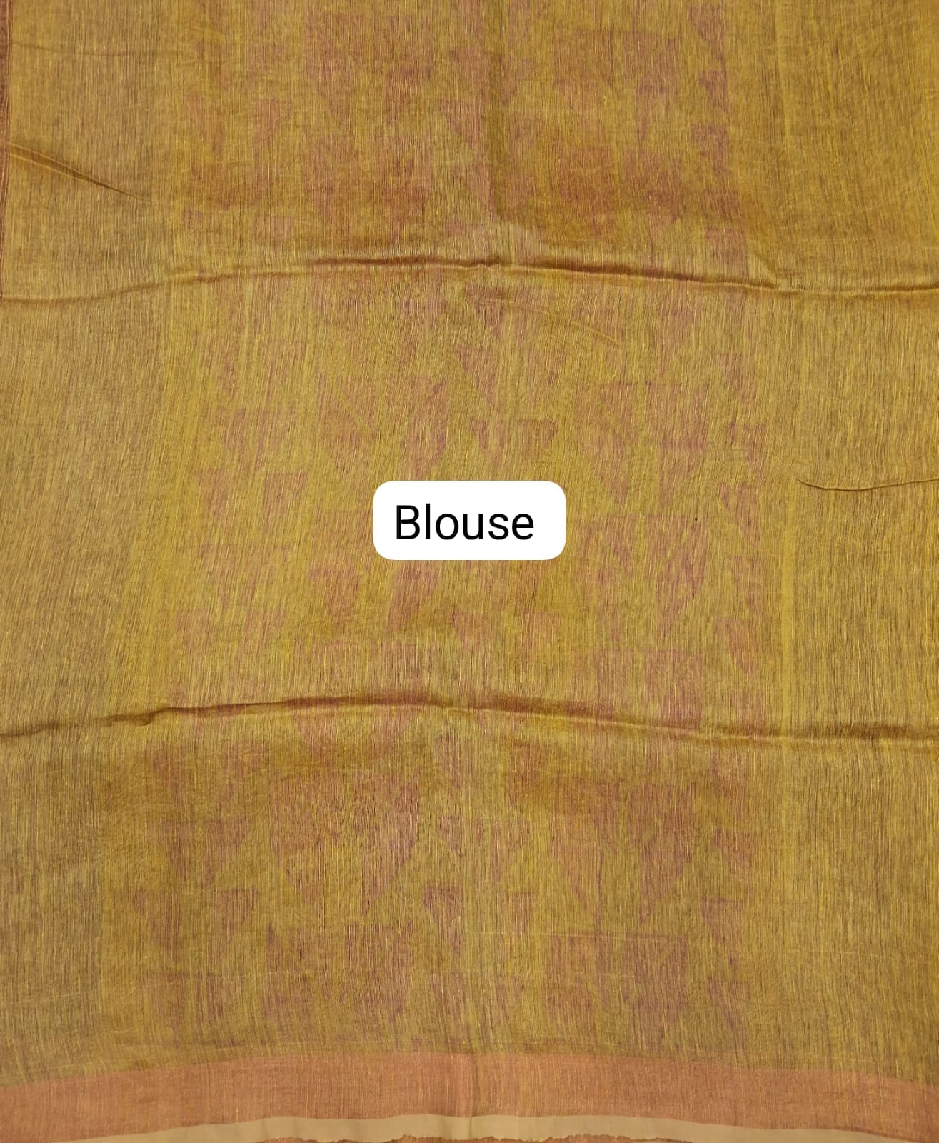 Mango Yellow Khadhi Linen Saree