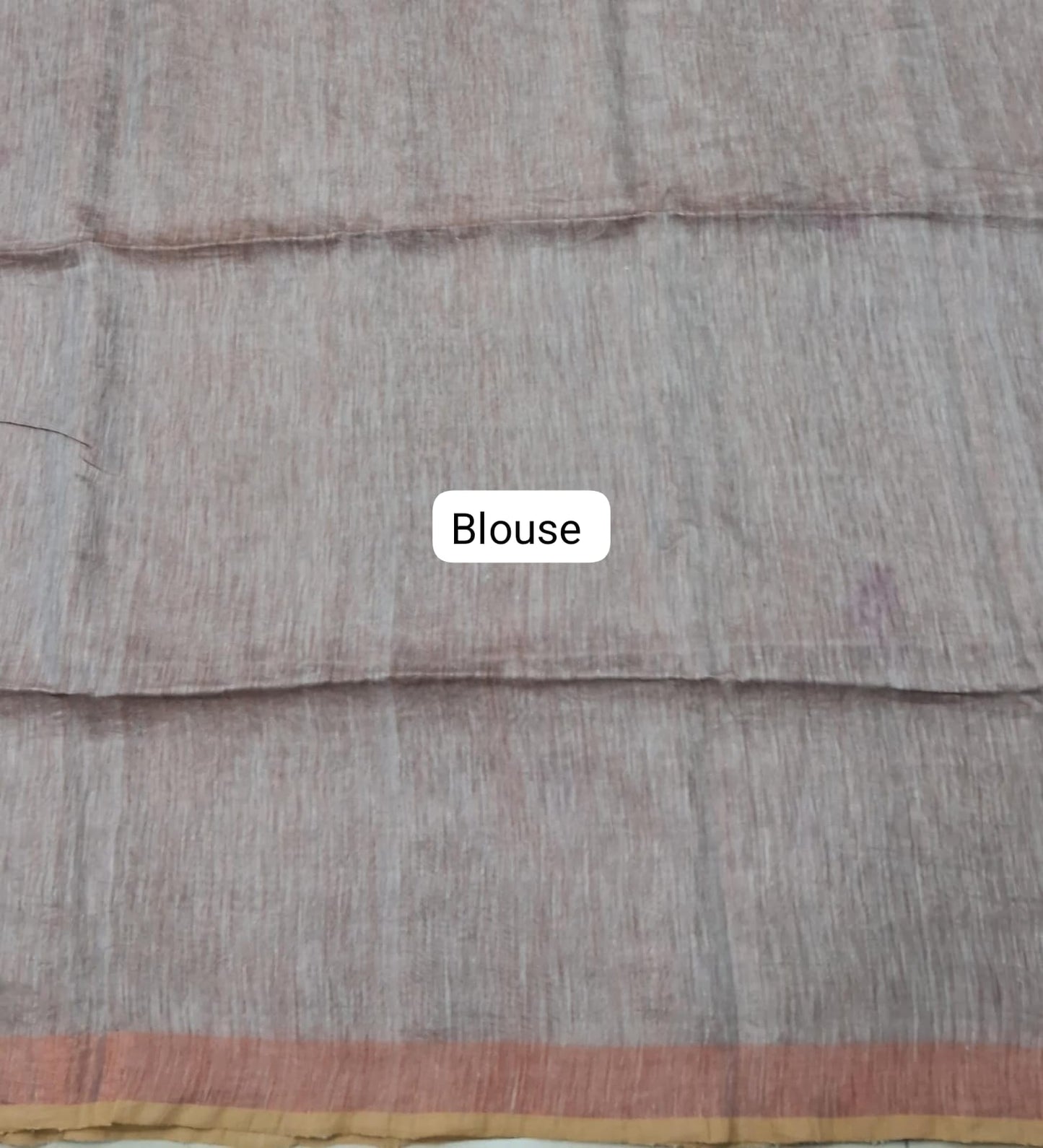 Sand Brown Khadhi Linen Saree