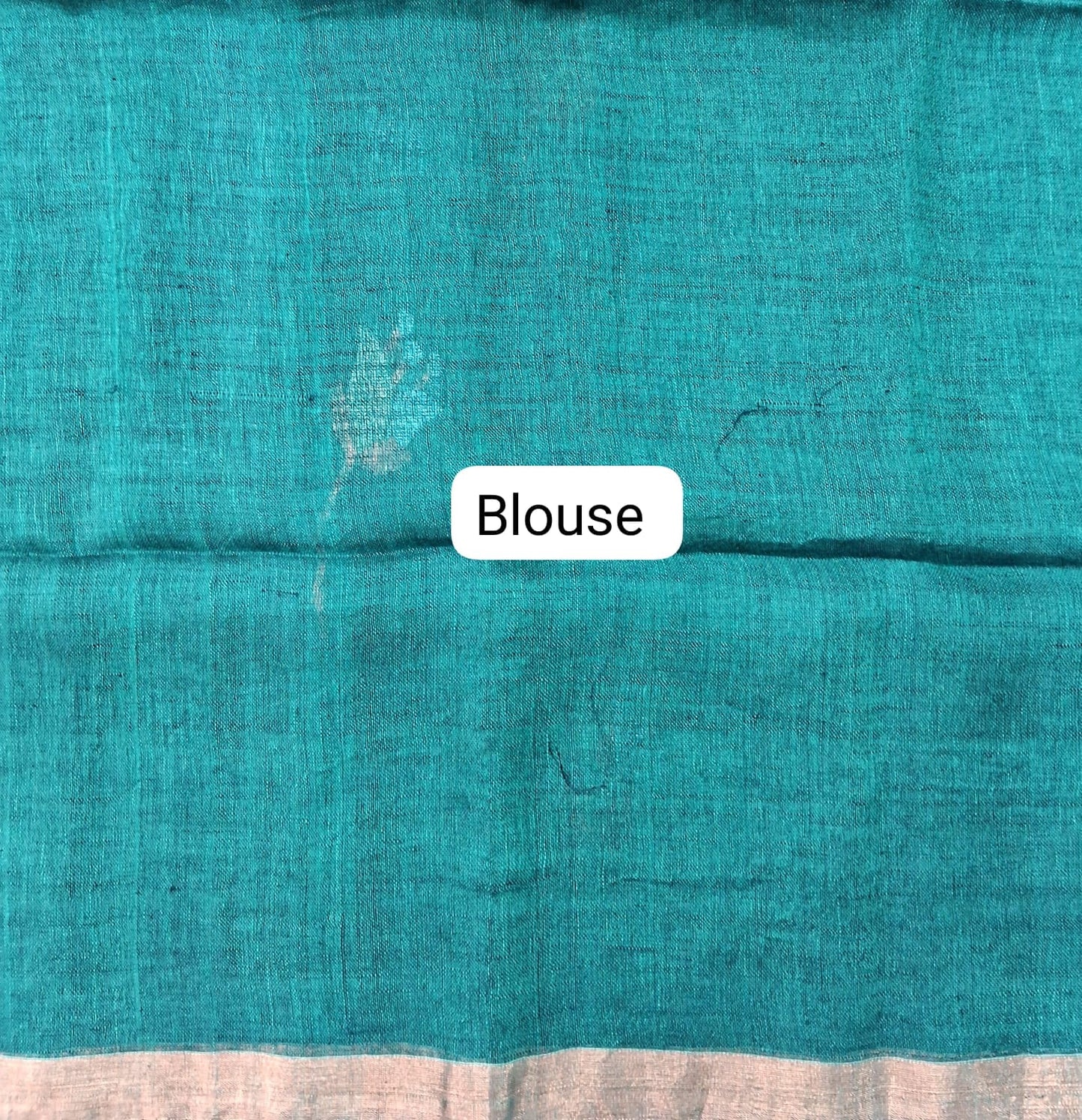 Bottle Green Khadhi Linen Saree