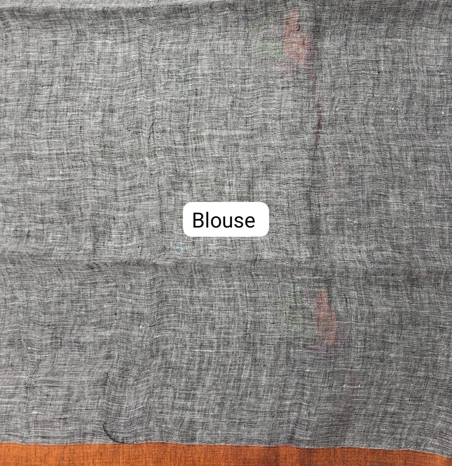 Elephant Grey Khadhi Linen Saree