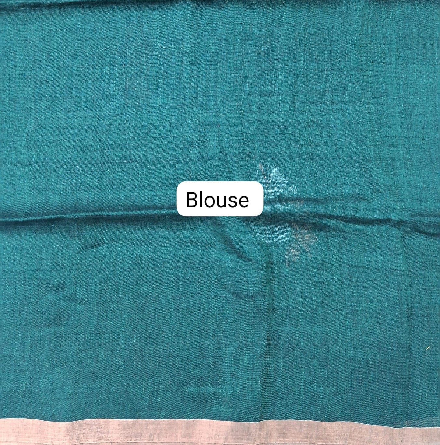Bottle Green Khadhi Linen Saree