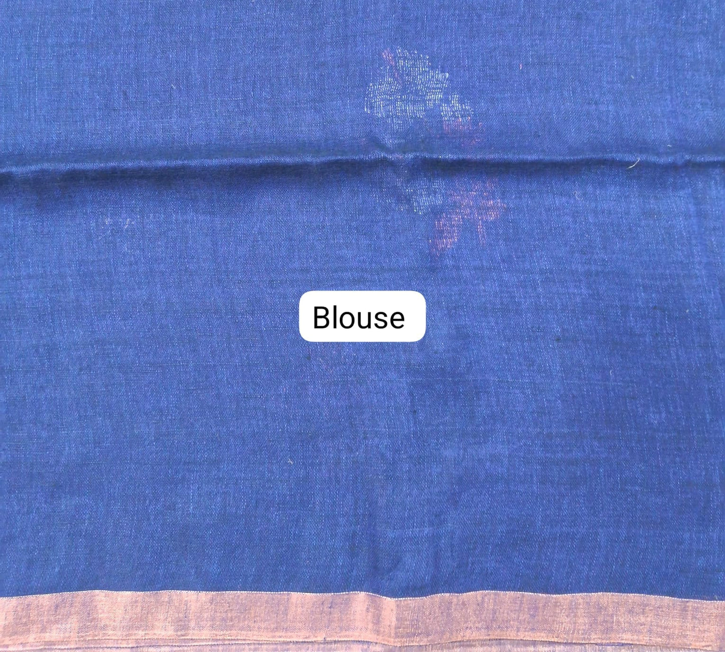 Navy Blue Khadhi Linen Saree