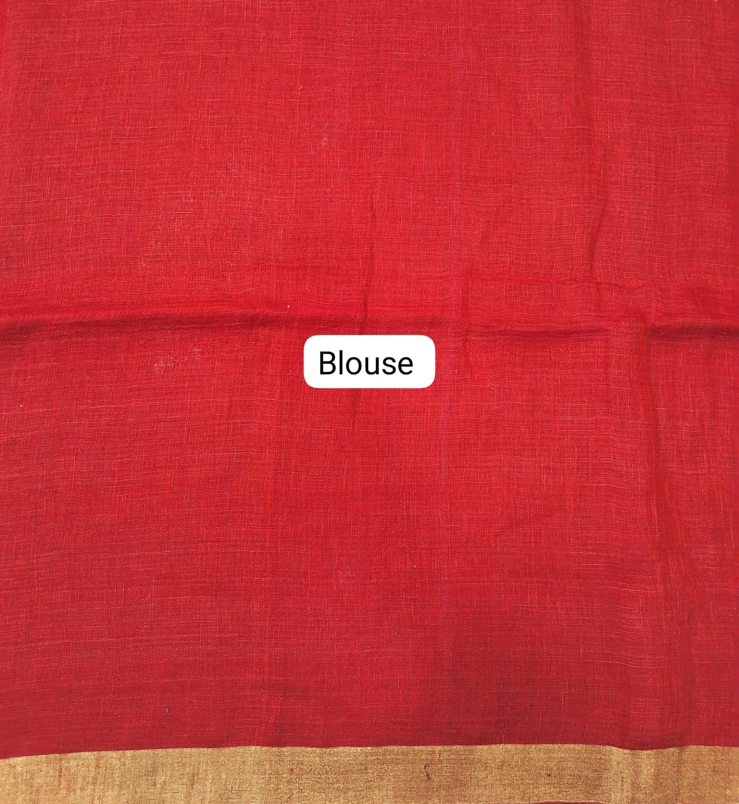 Fire Red Khadhi Linen Saree