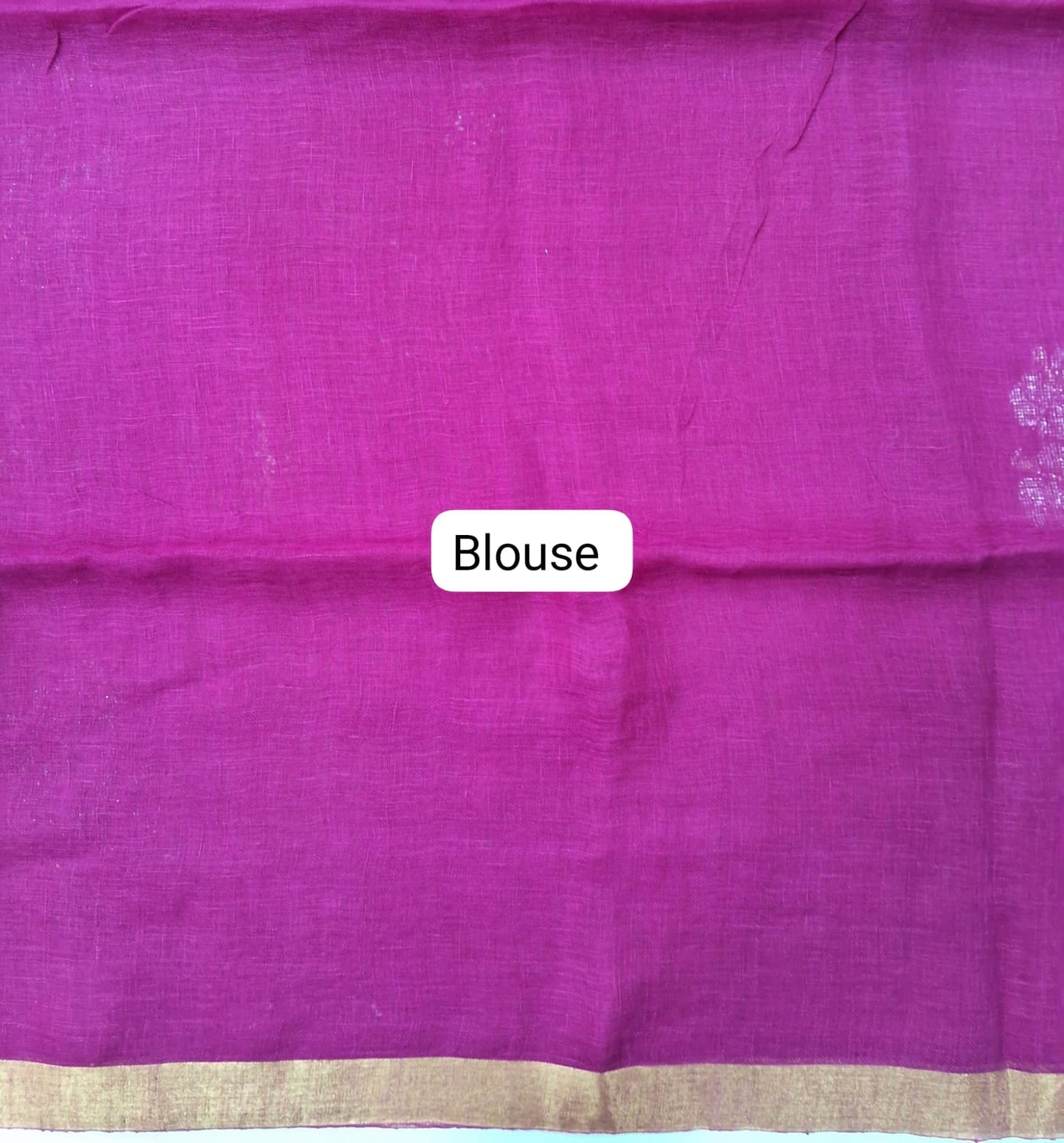 Rani Pink Khadhi Linen Saree