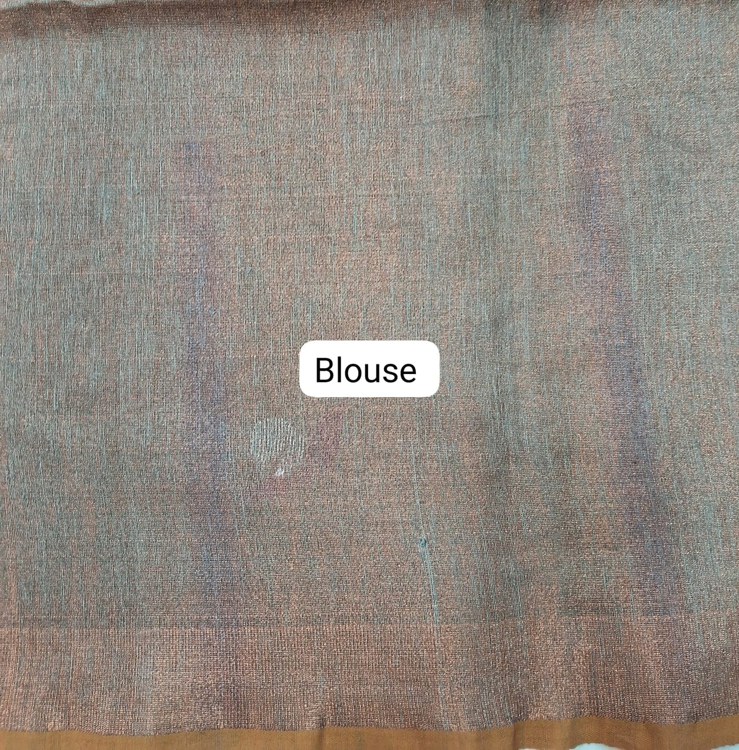 Pecan Brown Khadhi Linen Saree