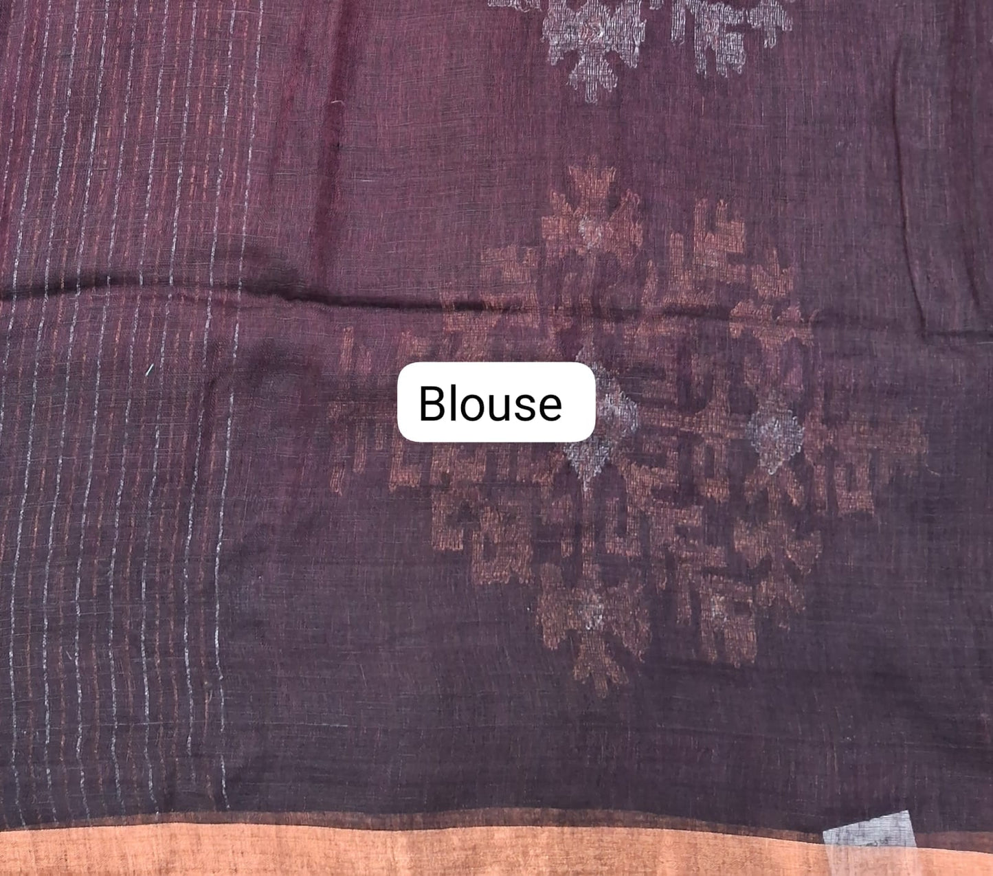 Purple Khadhi Linen Saree