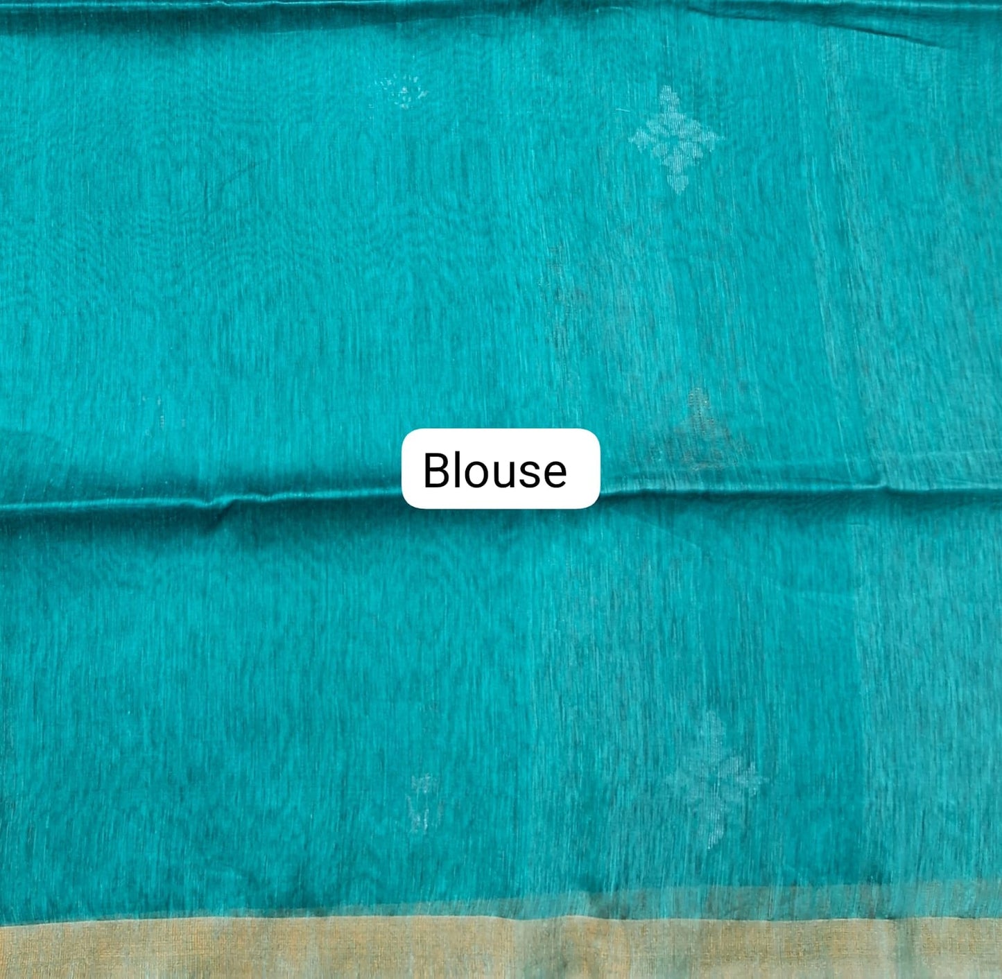 Sea Blue Khadhi Linen Saree