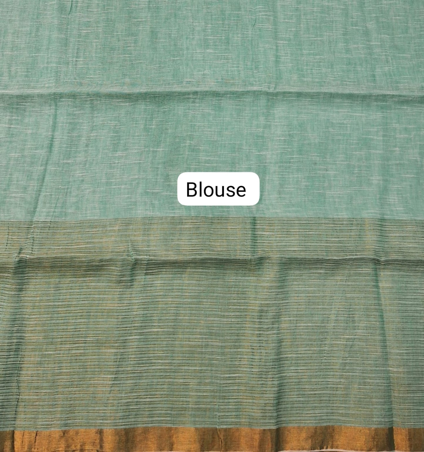 Ocean Blue Khadhi Linen Saree