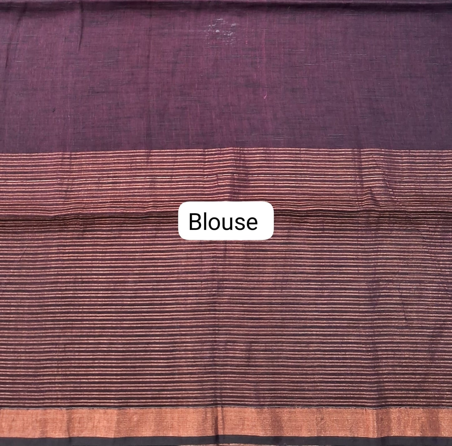 Walnut Brown Khadhi Linen Saree