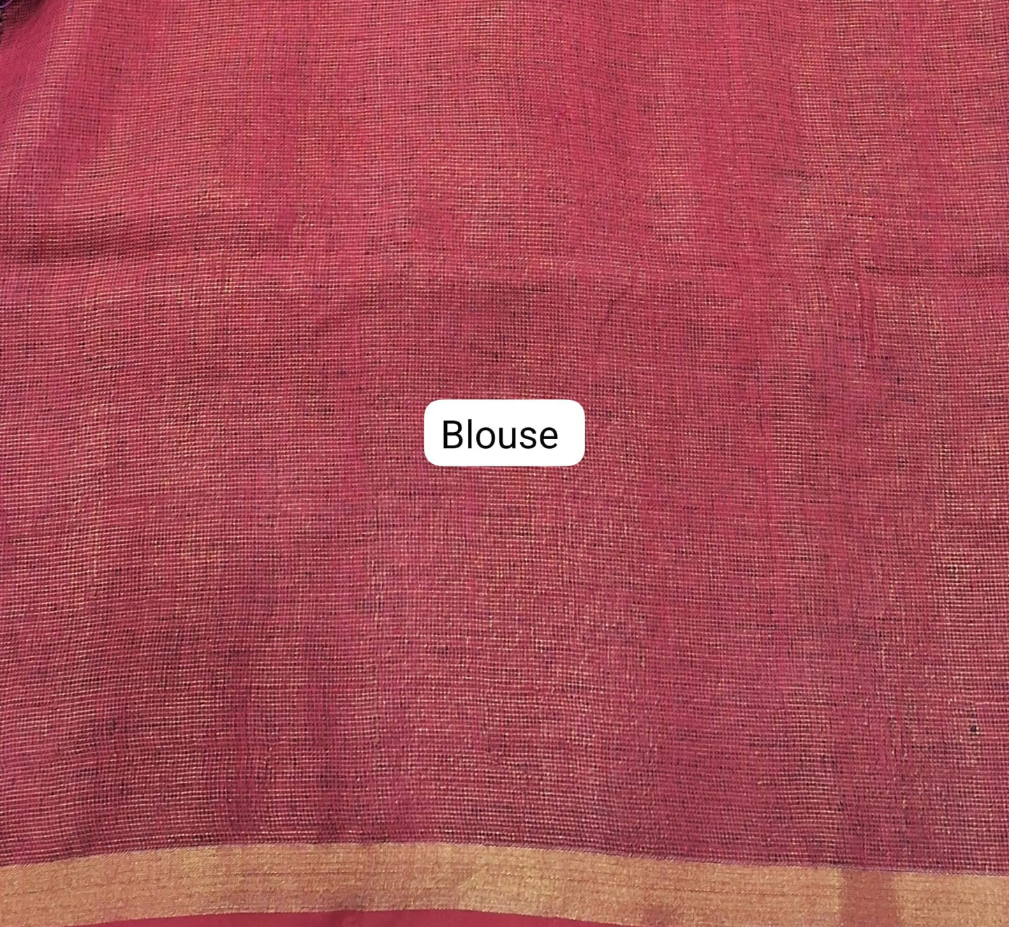 Wine Khadhi Linen Saree blouse