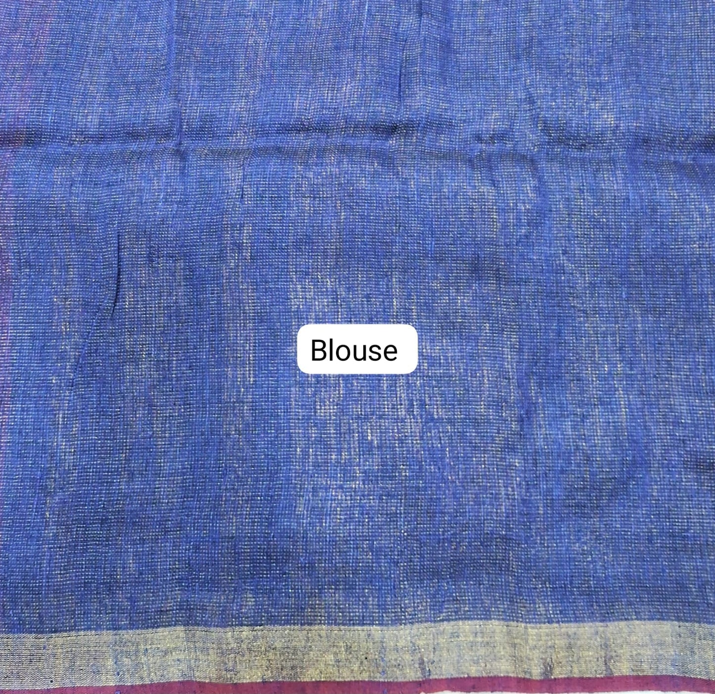 Onion Pink Khadhi Linen Saree blouse