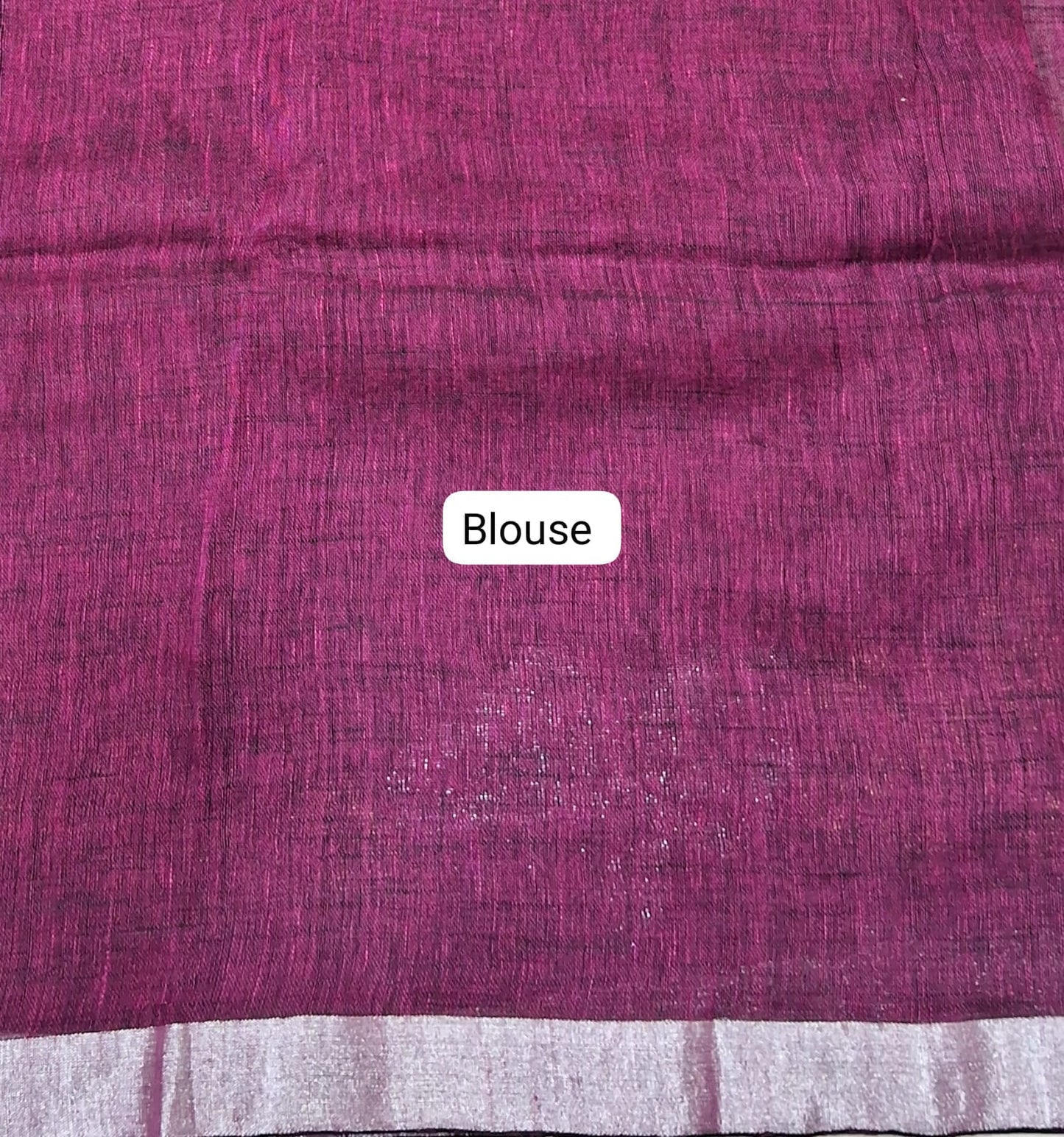 Wine Khadhi Linen Saree