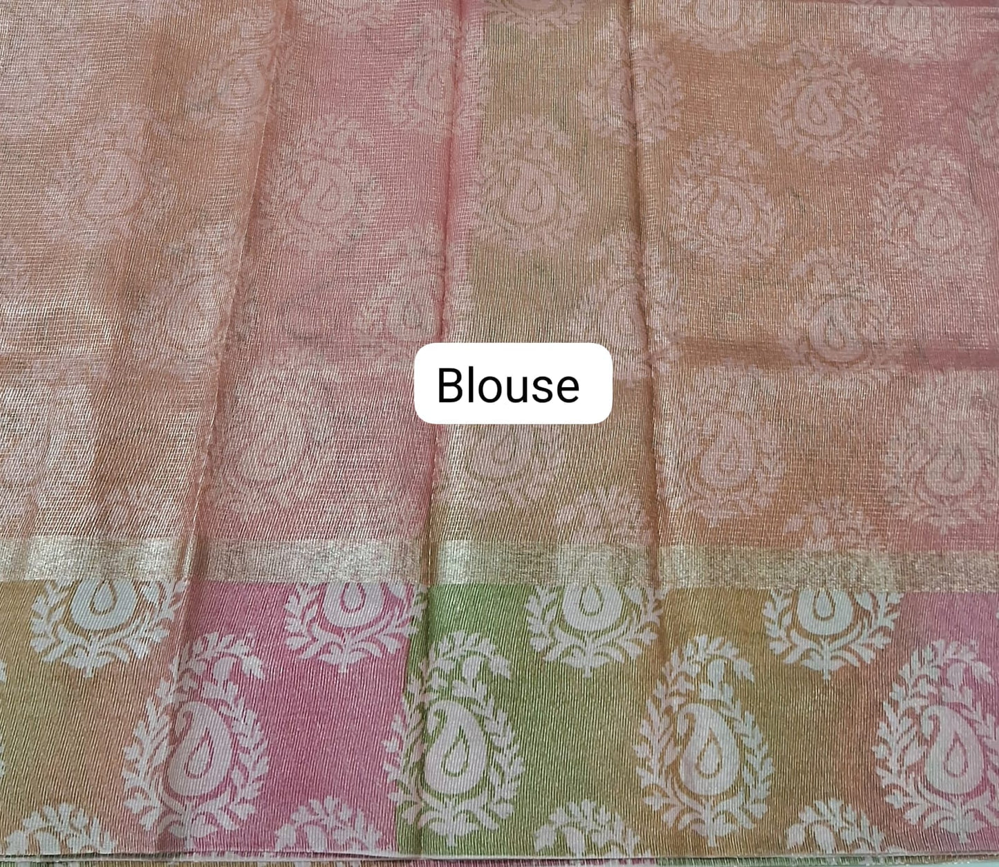 Peach Kota Saree blouse