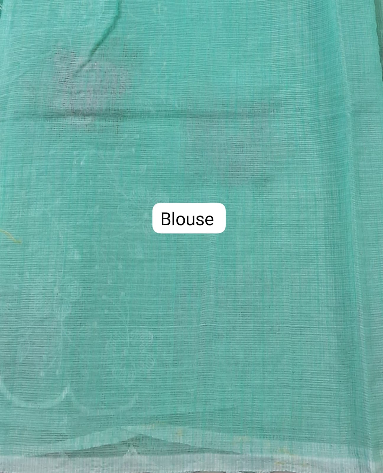 Sea Blue Kota Saree blouse