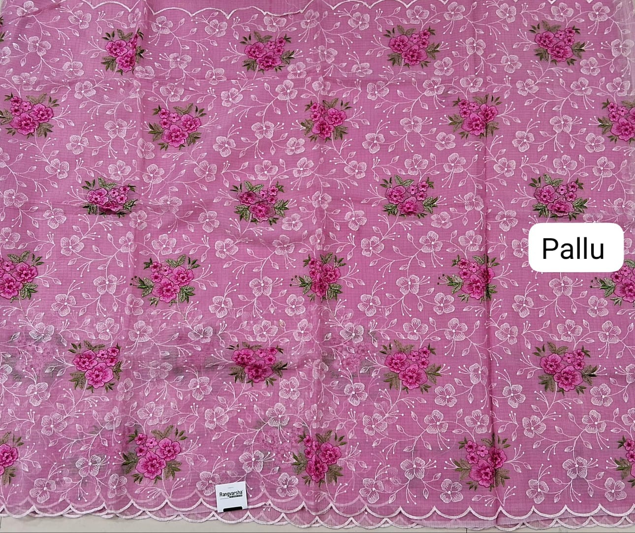 Pink Kota Saree pallu