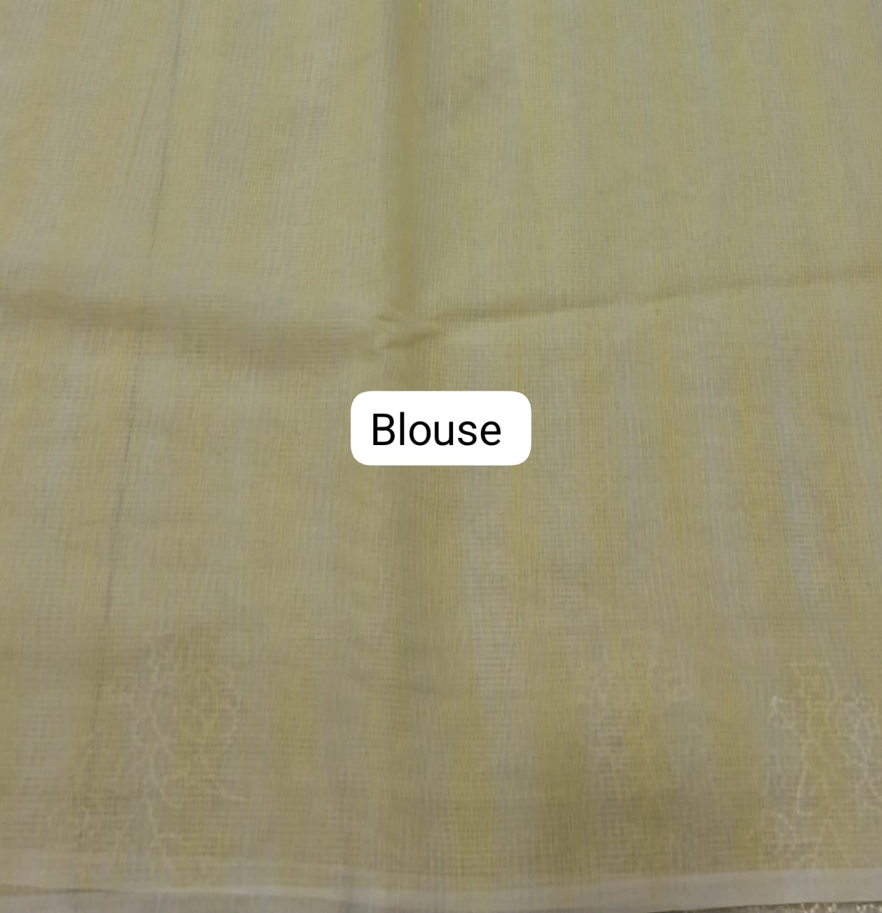 Embroidered Citron Green Kota Saree blouse