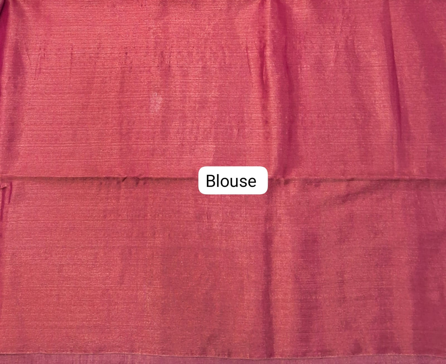 Pink Tissue Linen Saree Blouse