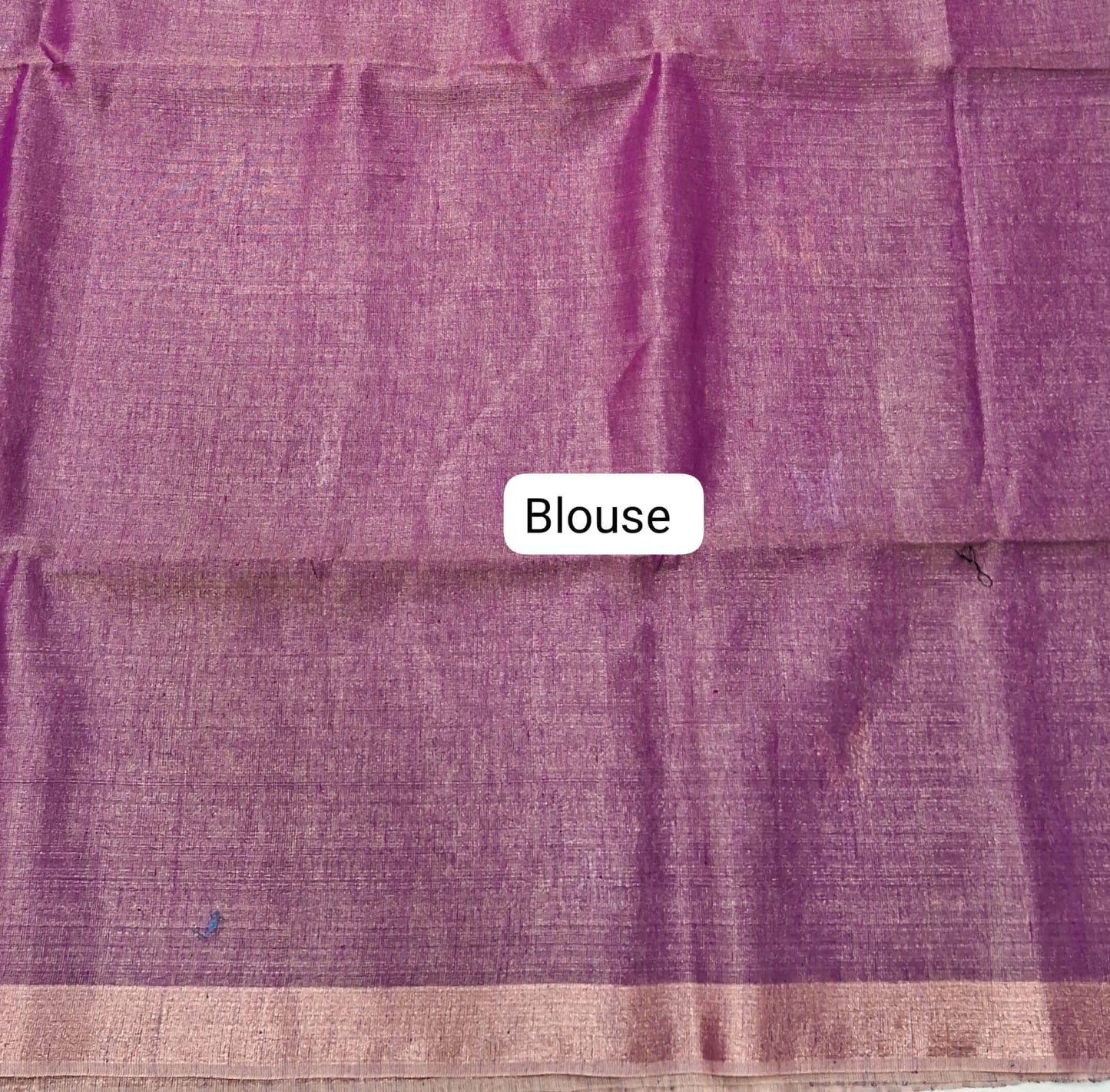 Dual Shade Purple Tissue Linen Saree Blouse