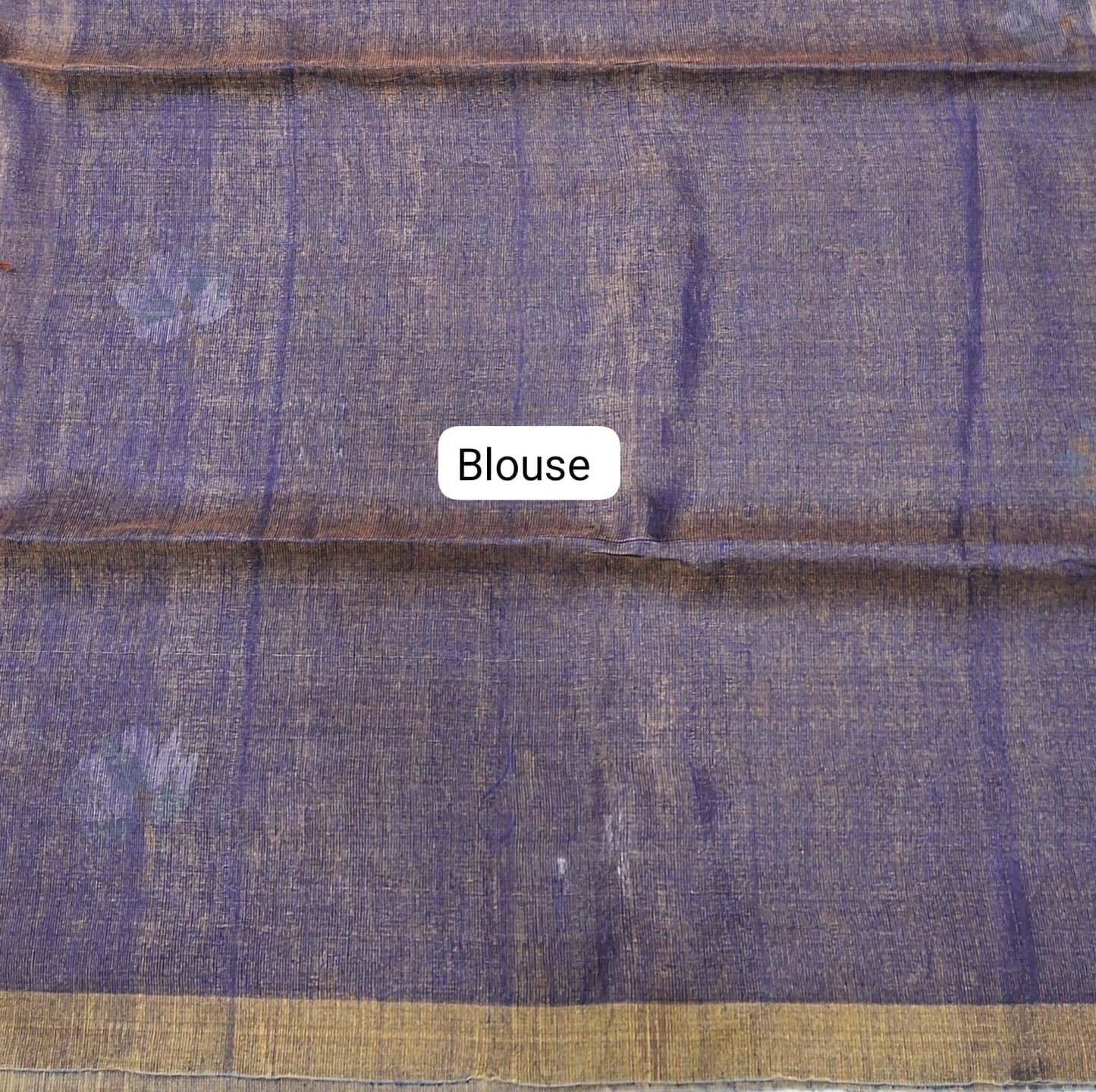 Purple dual shade Tissue Linen Saree blouse