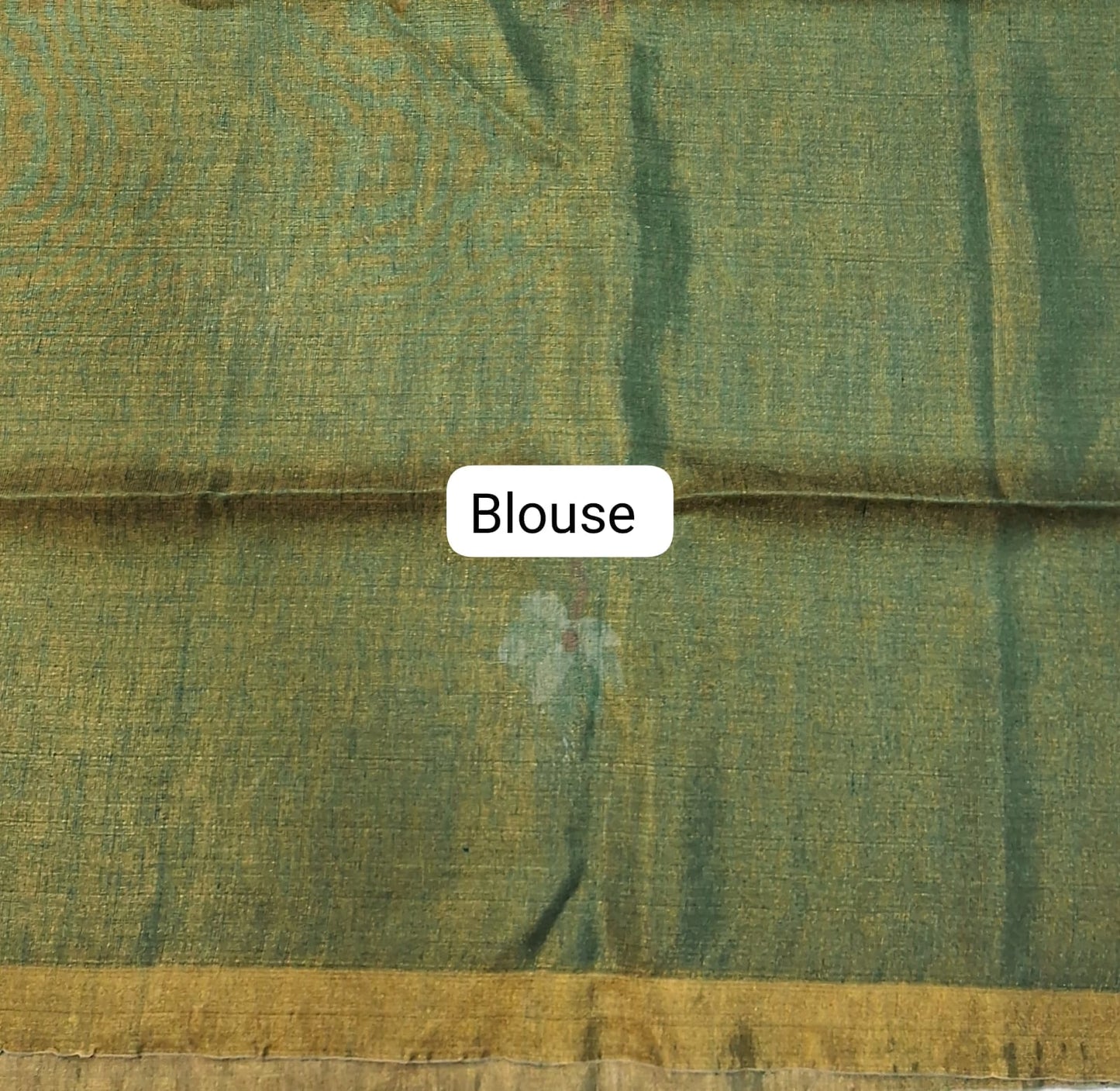 Green dual shadeTissue Linen Saree Blouse