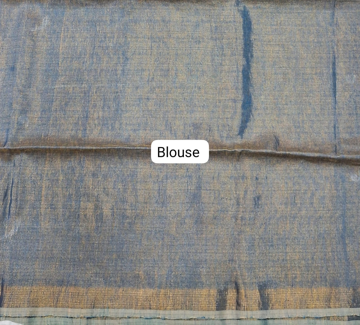 Baby Blue Tissue Linen Saree Blouse