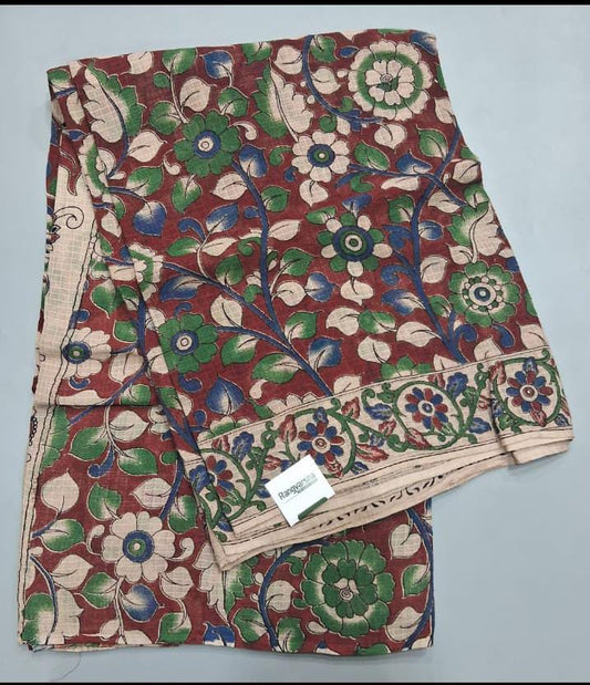 Chocolate Brown Kota Saree